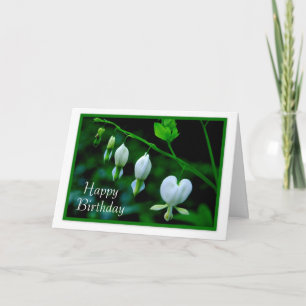 Happy Birthday White Hearts Card