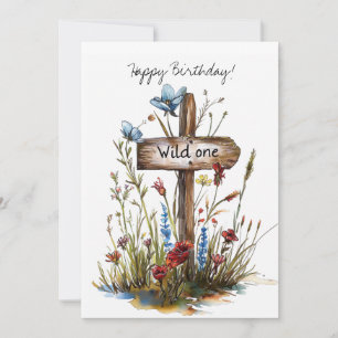 Happy Birthday, Wild One Thank You Card