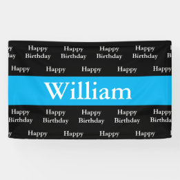 Happy Birthday William Custom Banner