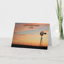 Happy Birthday Windmill SilhouetteCard