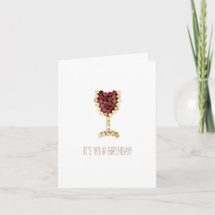 Happy Birthday Wine Card