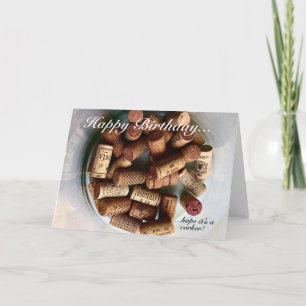 Happy birthday wine corks card