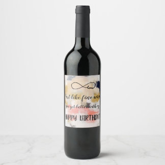 Happy Birthday Wine Label