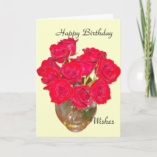 Happy Birthday Wishes Card (Front)
