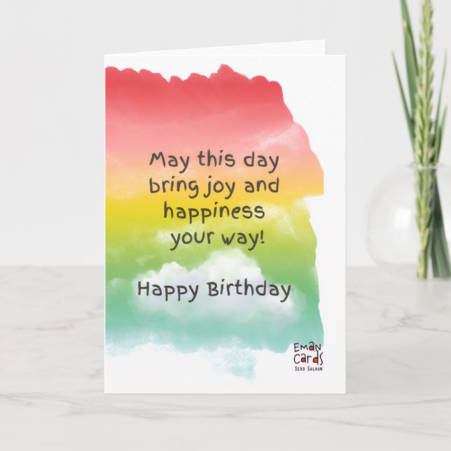 Happy Birthday Wishes Card (Front)