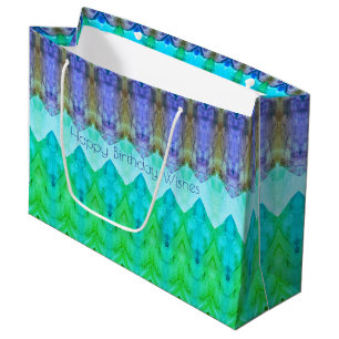 Happy Birthday Wishes Large Paper Gift Bag
