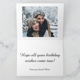 Happy Birthday Wishes Photo Text Watercolor Bird Card