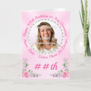 Happy Birthday Wishes with Photo Upload and Name, Card