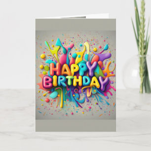 Happy Birthday Wishing an Explosion of Fun Card
