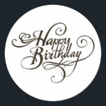 Happy birthday wishing  classic round sticker<br><div class="desc">Happy birthday wishing Classic Round Sticker</div>