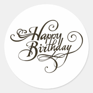 Happy birthday wishing  classic round sticker
