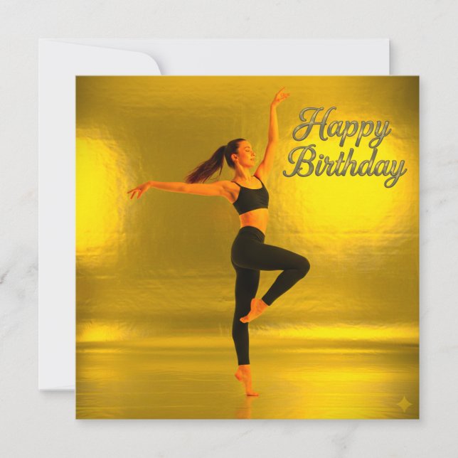 HAPPY BIRTHDAY WITH A DANCING GIRL (Front)