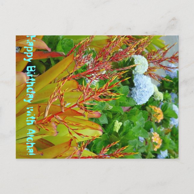 Happy Birthday with Aloha postcard (Front)