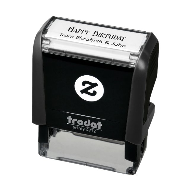Happy Birthday with from Names Self-inking Stamp (Product)