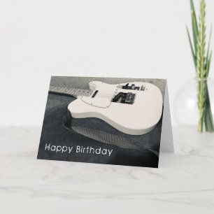 Happy birthday with guitar card