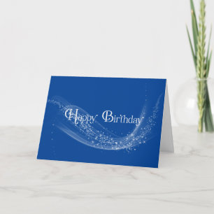 Happy Birthday with light trail Card