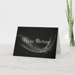 Happy Birthday with light trail Card