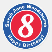 Happy Birthday with Name & Age 8
