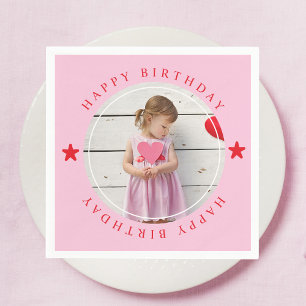 Happy Birthday With Photo Napkin