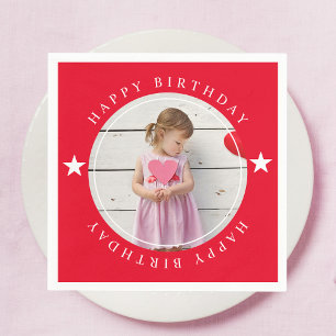 Happy Birthday With Photo Napkin