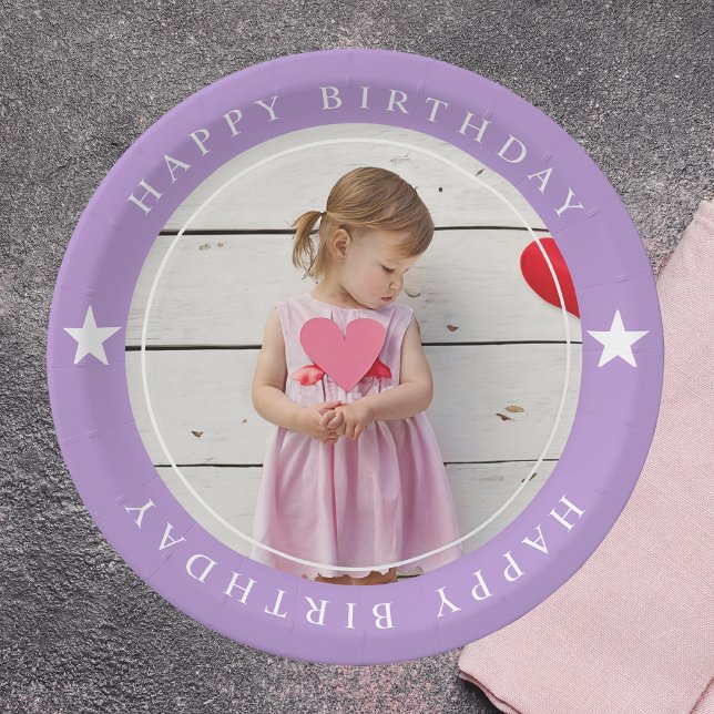 Happy Birthday With Photo Paper Plate (Creator Uploaded)