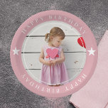 Happy Birthday With Photo Paper Plate<br><div class="desc">Celebrate your special day in style with our customisable "Happy Birthday With Photo" paper plates! These plates are perfect for adding a personal touch to your birthday party. Simply upload your favourite photo, and we'll create a unique and memorable design just for you. Made from high-quality, sturdy paper, these plates...</div>