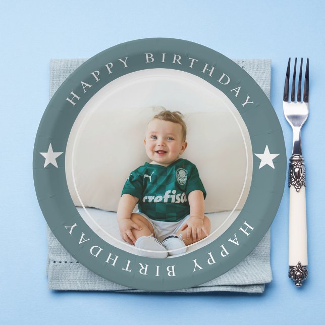 Happy Birthday With Photo Paper Plate (Creator Uploaded)