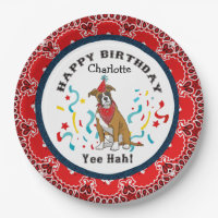 Happy Birthday with Your Boxer Dog in Red Bandana