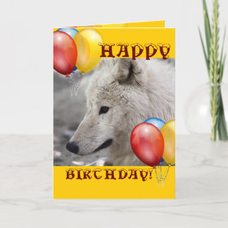 HAPPY BIRTHDAY wolf animal owl Card