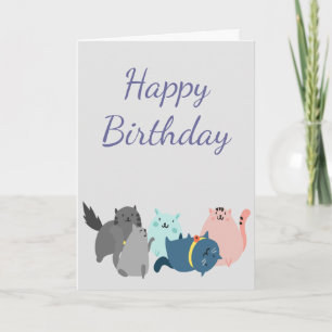 Happy Birthday Women Collect Cats Many paws Humour Card