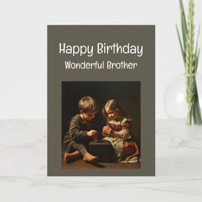 Happy Birthday Wonderful Brother Card (Front)