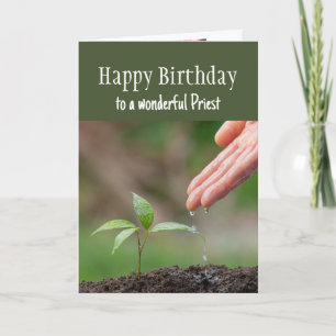 Happy Birthday Wonderful Priest Comfort & Blessing Card