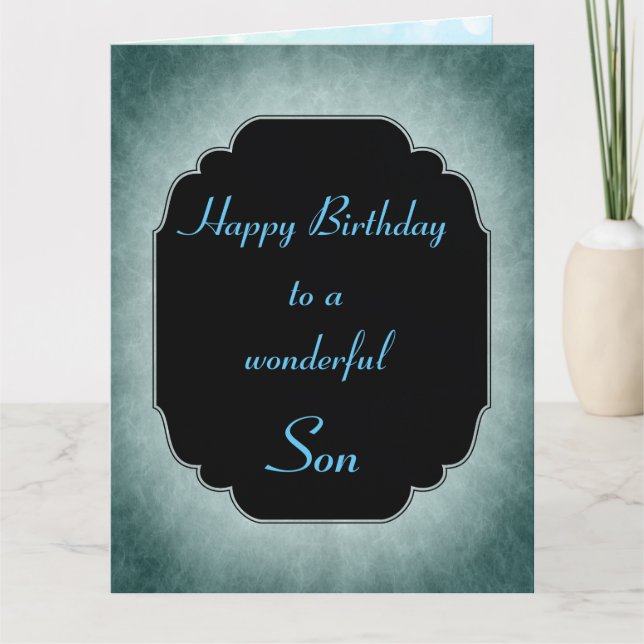 Happy Birthday wonderful Son Greeting Card (Front)