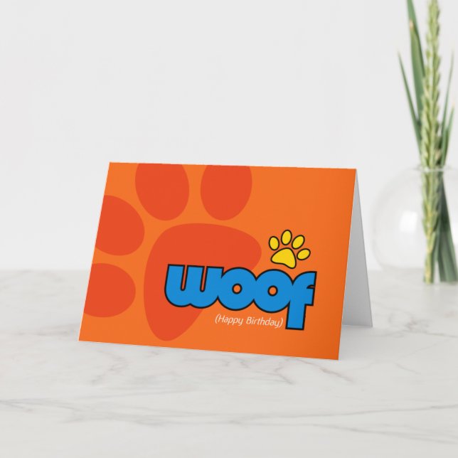 Happy Birthday Woof Card (Front)