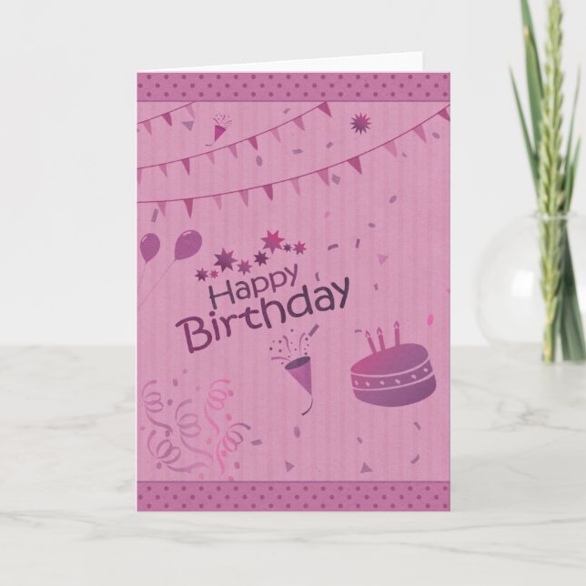 Happy Birthday Word Cloud Card (Front)