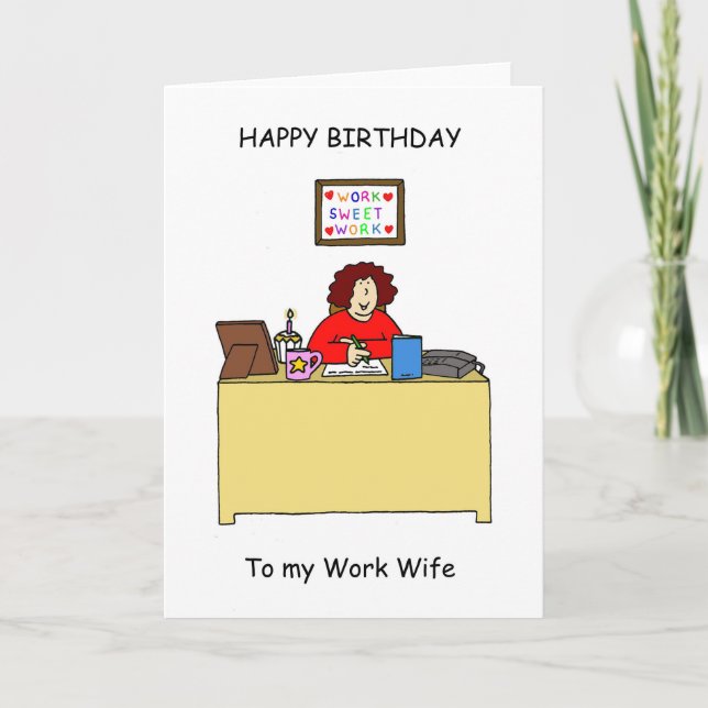 Happy Birthday Work Wife Card (Front)