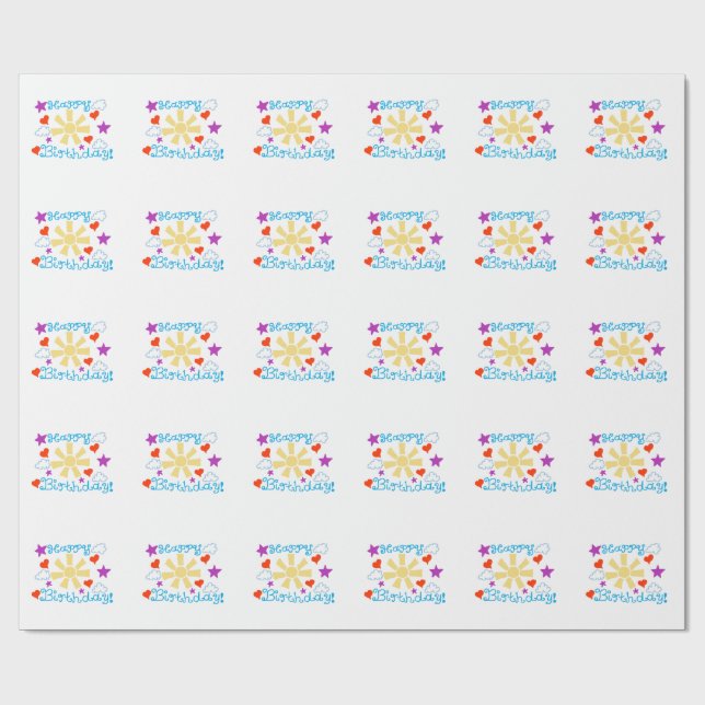 Happy Birthday! Wrapping Paper (Flat)