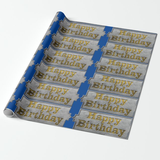 Happy Birthday Wrapping Paper (Unrolled)