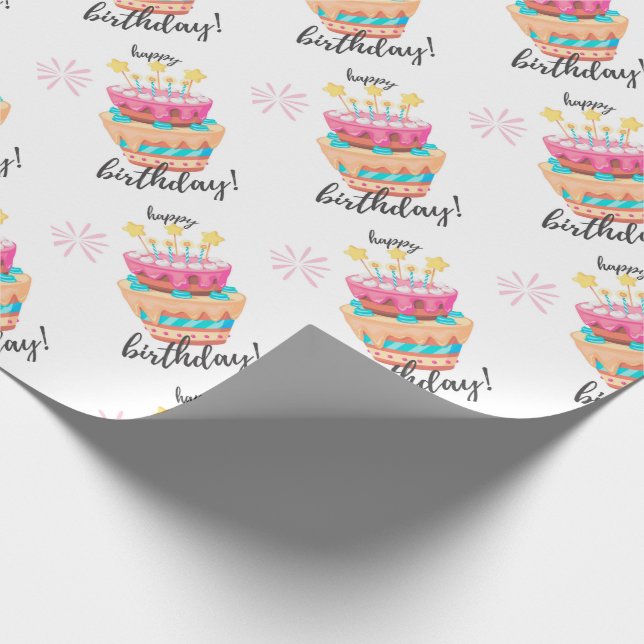 Happy Birthday Wrapping Paper (Corner)