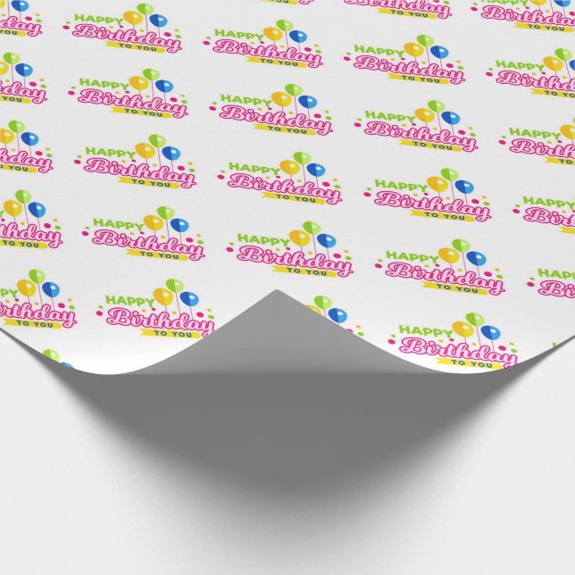 Happy Birthday Wrapping Paper (Corner)
