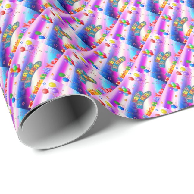 Happy birthday wrapping paper (Roll Corner)