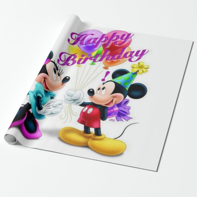 Happy birthday wrapping paper (Unrolled)