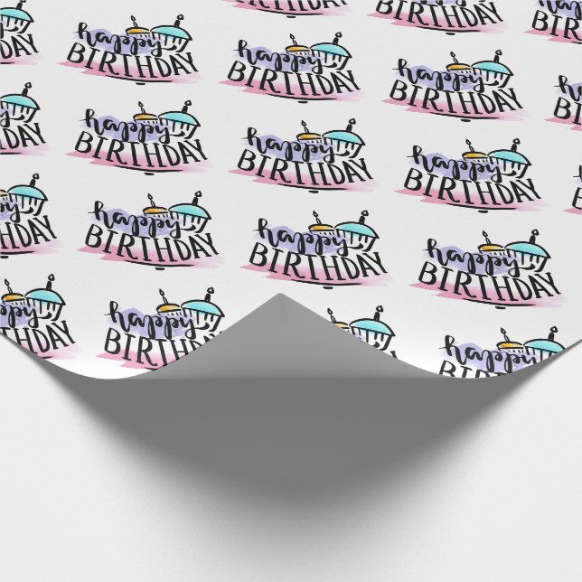 Happy Birthday  Wrapping Paper (Corner)