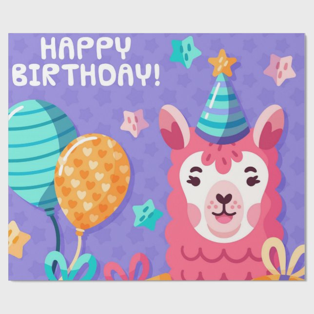 Happy Birthday Wrapping Paper (Flat)