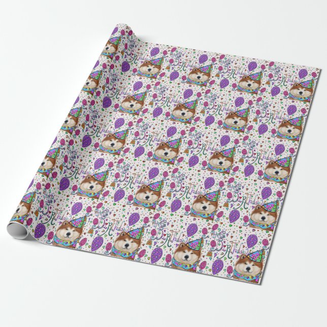 HAPPY BIRTHDAY WRAPPING PAPER (Unrolled)