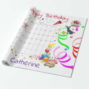 Happy Birthday Wrapping Paper August 2022 