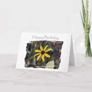 Happy Birthday Yellow Flower for Friend Card