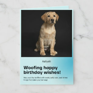 Happy Birthday Yellow Labrador Puppy Card