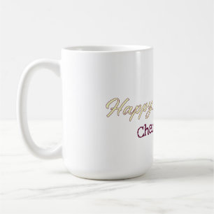 happy birthday yellow maron pastel modern trendy s coffee mug