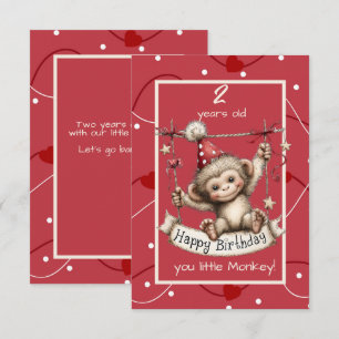 Happy Birthday You Little Monkey Invitation